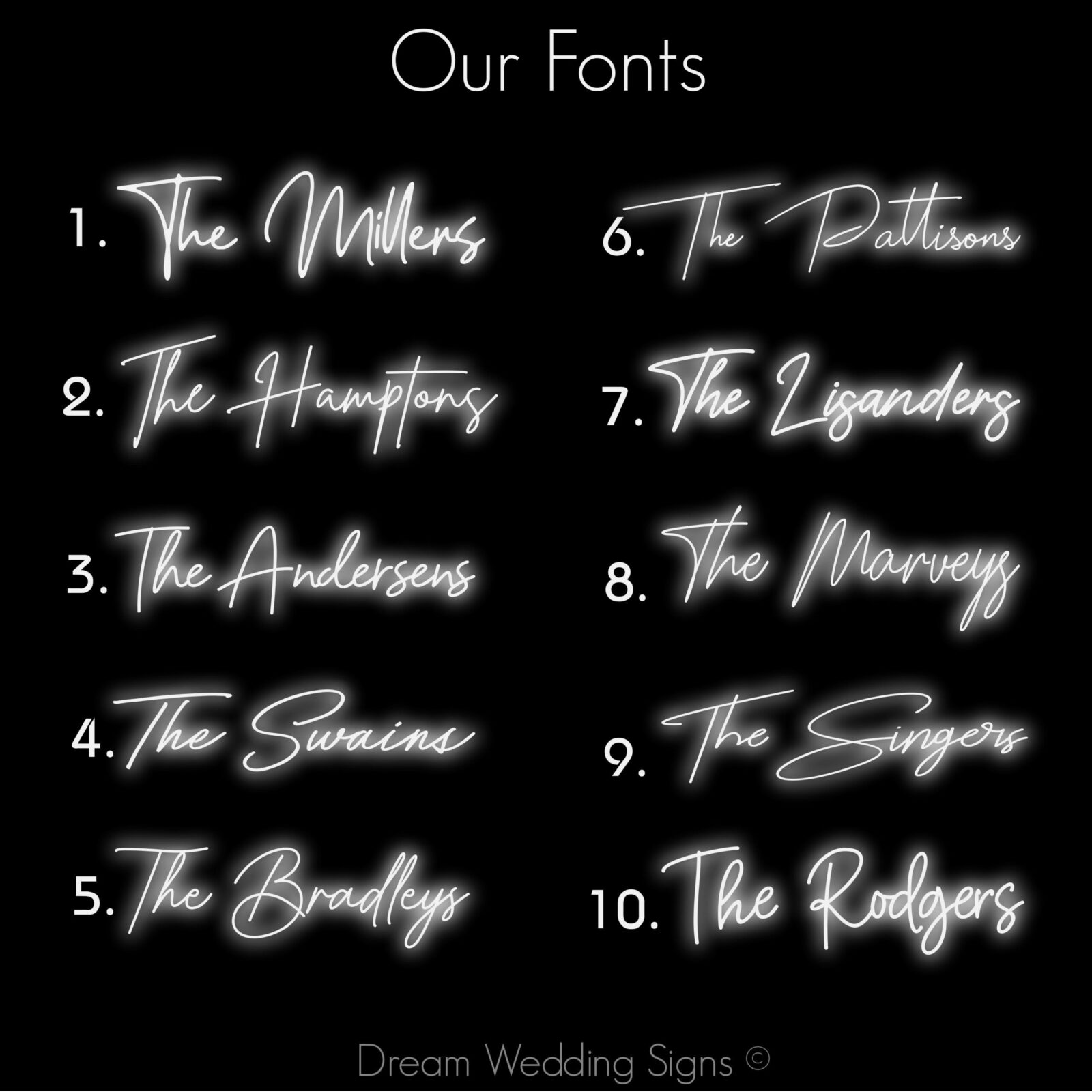 Mr Mrs Last Name Neon Wedding Sign Wedding Neon Signs
