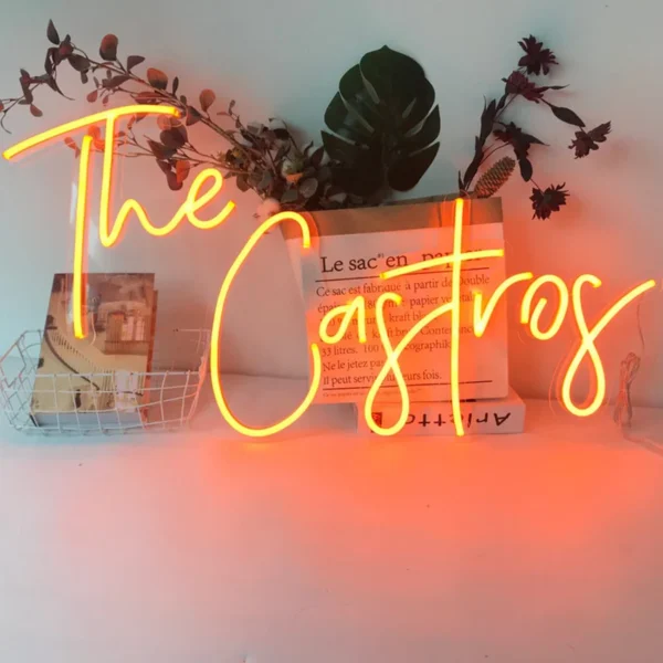 Last Name Neon Sign for Wedding
