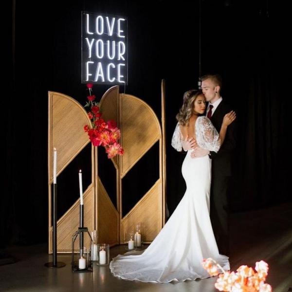 Love Your Face Wedding Neon Sign