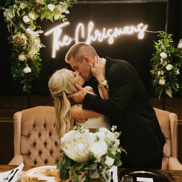 Custom Neon Wedding Sign Last Name