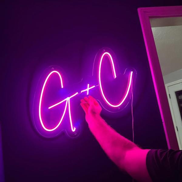 Initials Neon Sign